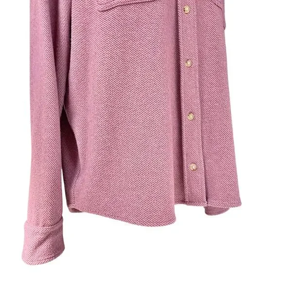 FAHERTY The Legend Sweater Shirt Shirt Button-Up LS in Dusty Rose Twill Size L - Picture 6 of 8